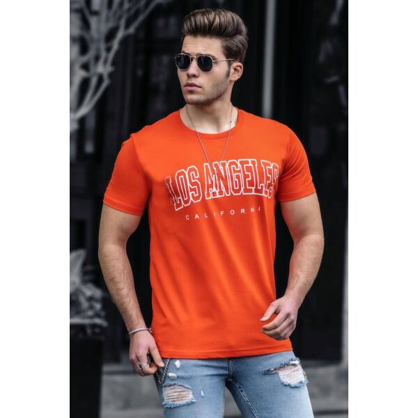 Narancssárga feliratos egyedi póló