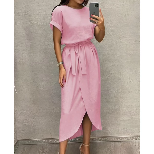 Rebeka rózsaszín muszlin ruha