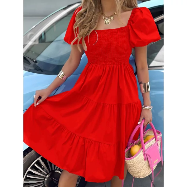 Spanyol ujjas piros  ruha