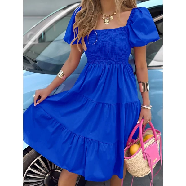 Spanyol ujjas királykék  ruha