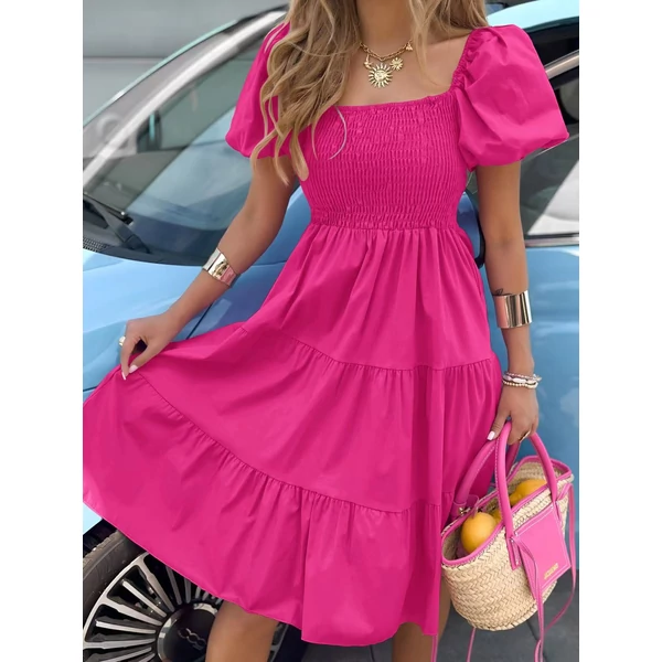 Spanyol ujjas pink  ruha