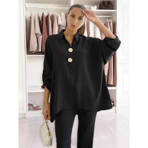 Fekete laza ingfelső