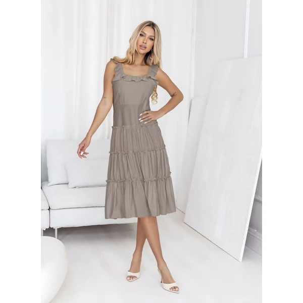 Lenvászon mocha  ruha