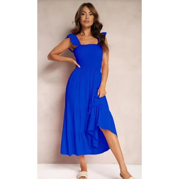 Lenvászon királykék ruha