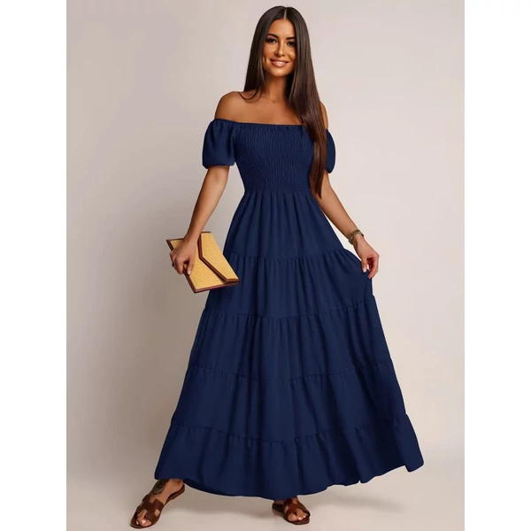 Lenvászon sötétkék ruha