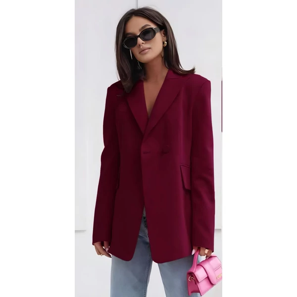 Bordó extravagáns zakó