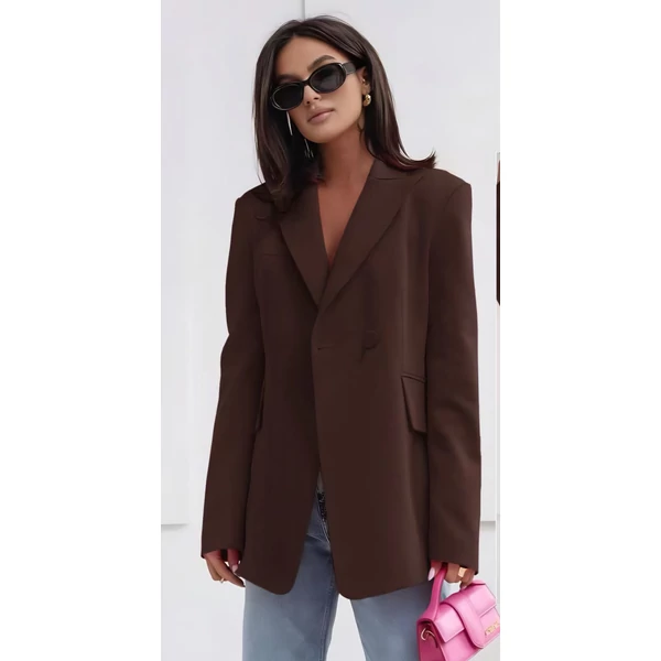 Sötét barna extravagáns zakó