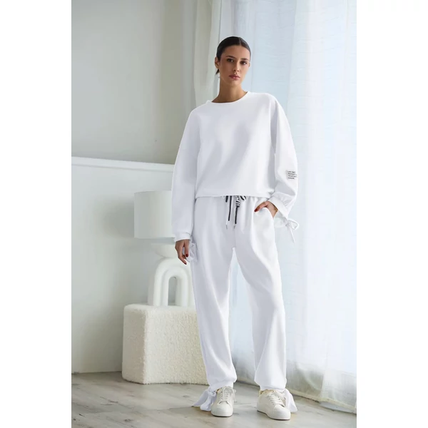 Linda fehér oversized szabadidő szett