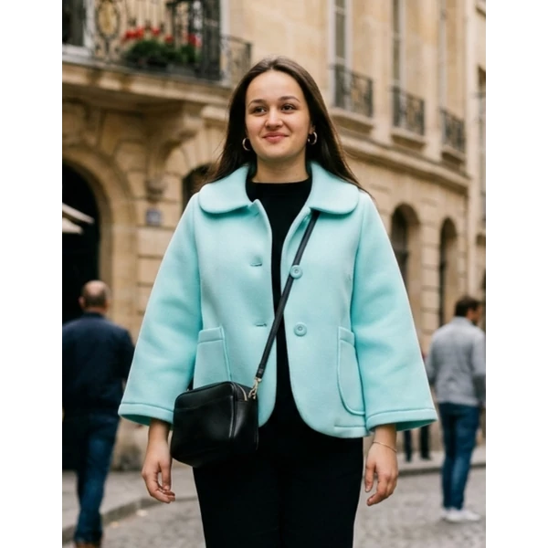 Mentazöld átmeneti kis kabát