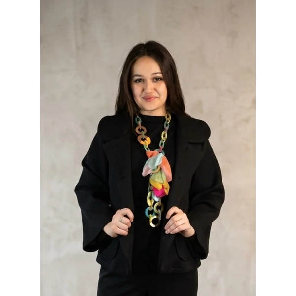 Fekete átmeneti kis kabát