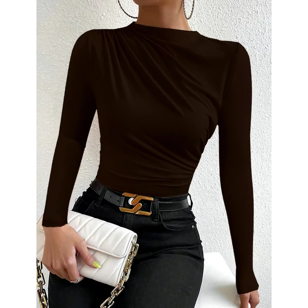 Nicole barna bordás felső