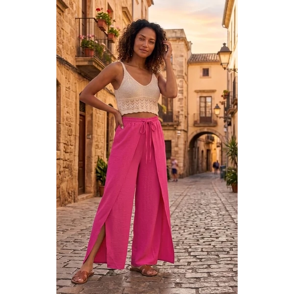 Lara átlapolt pink nadrág 
