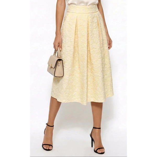 Zsebes sárga maxi szoknya