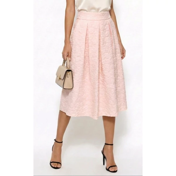 Zsebes rózsaszín maxi szoknya