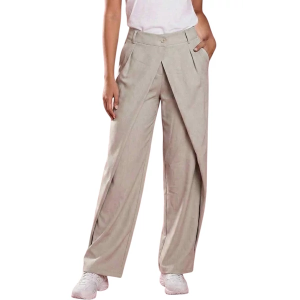 Extravagáns drapp színű nadrág