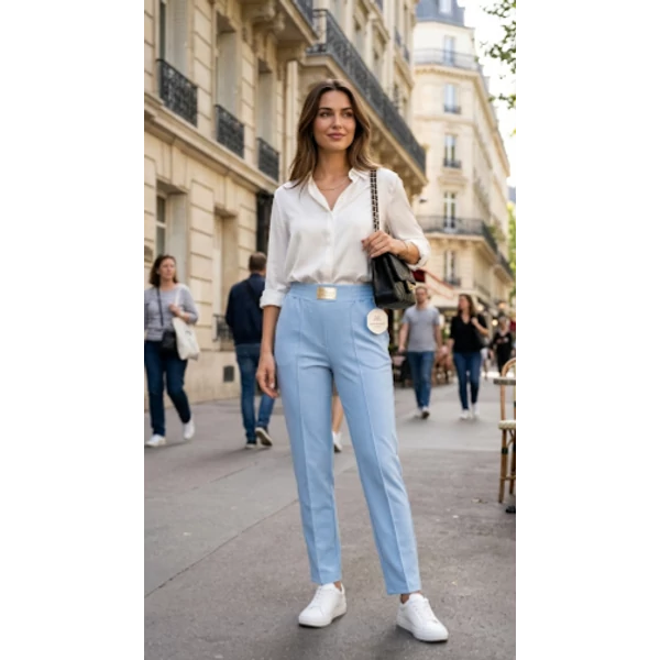 Karmen elegáns világoskék nadrág