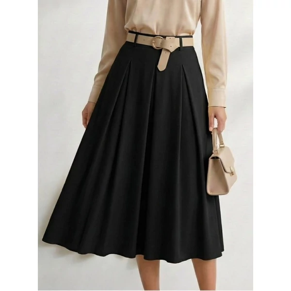 Zsebes fekete maxi szoknya