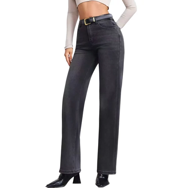 Bőszárú szürke farmer nadrág