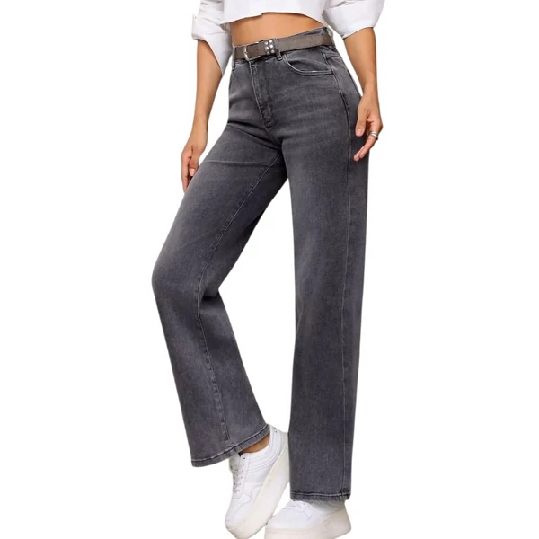 Bőszárú szürke farmer nadrág