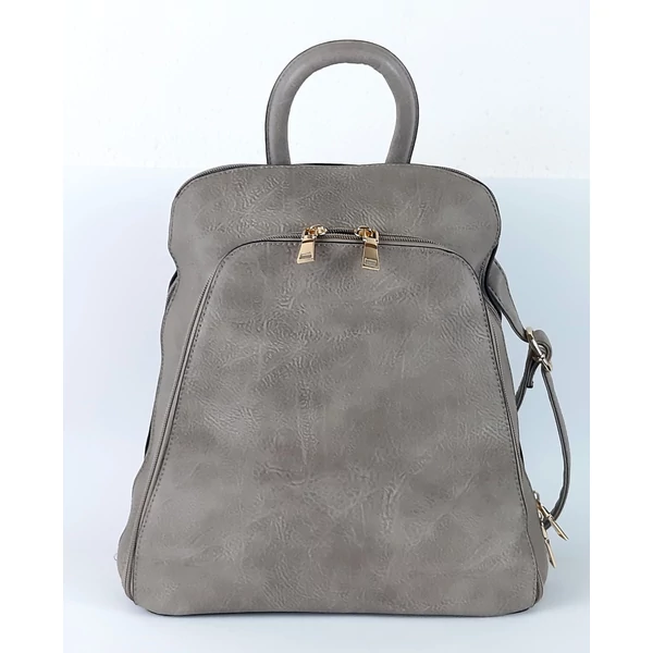 Szürke  2 rekeszes elegáns háti táska