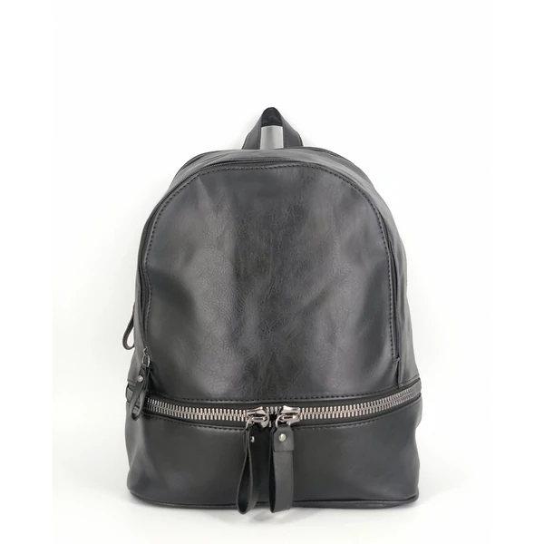 Fekete  2 rekeszes háti táska