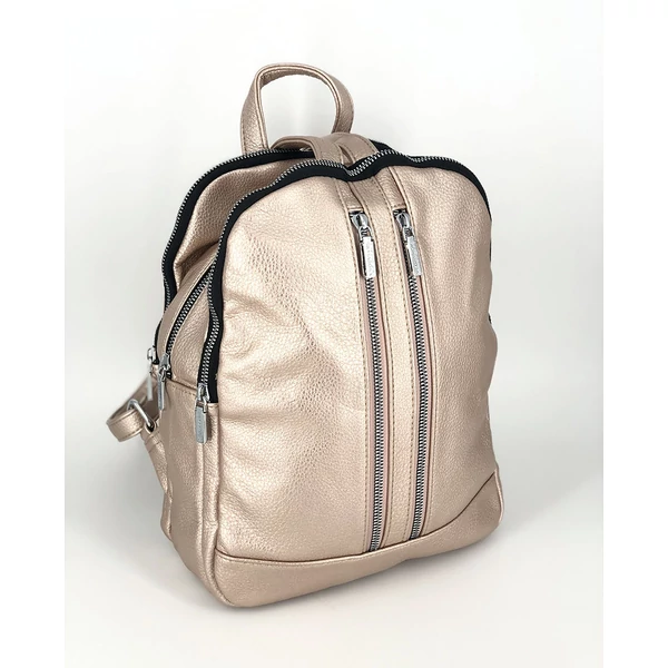 Gyöngyrózsaszín 3 rekeszes háti táska