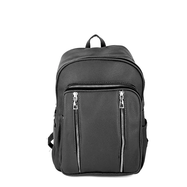 Műbőr fekete háti táska