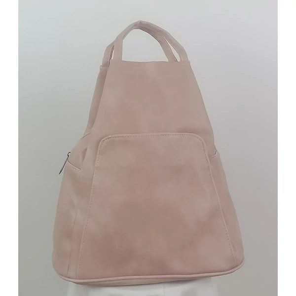 Púder színű  2 rekeszes  háti táska
