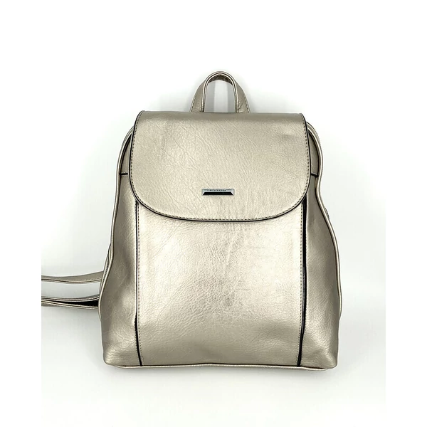 Bronz színű  2 rekeszes háti táska