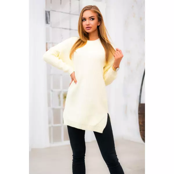 Törtfehér színű kötött pulóver