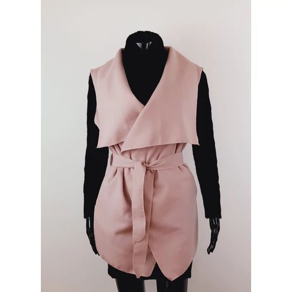 Mályva színű  galléros rövid mellény /Pelerin