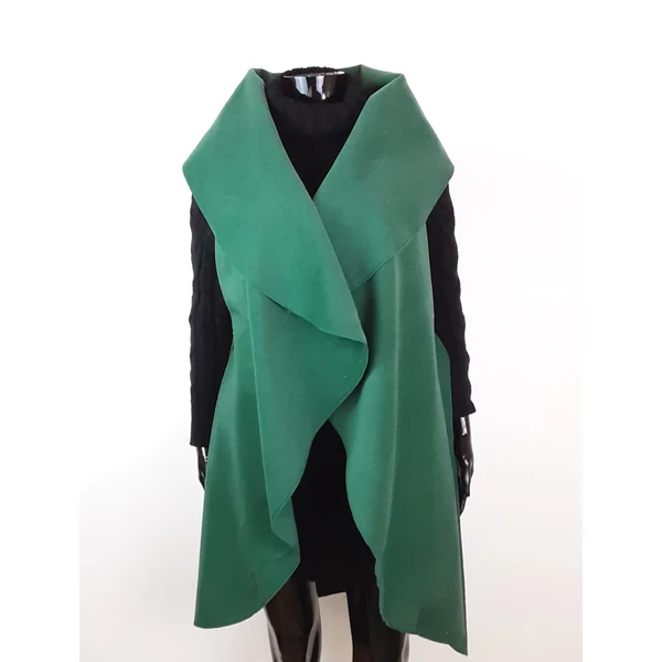 Zöld galléros hosszú mellény /Pelerin Mellények,poncsók