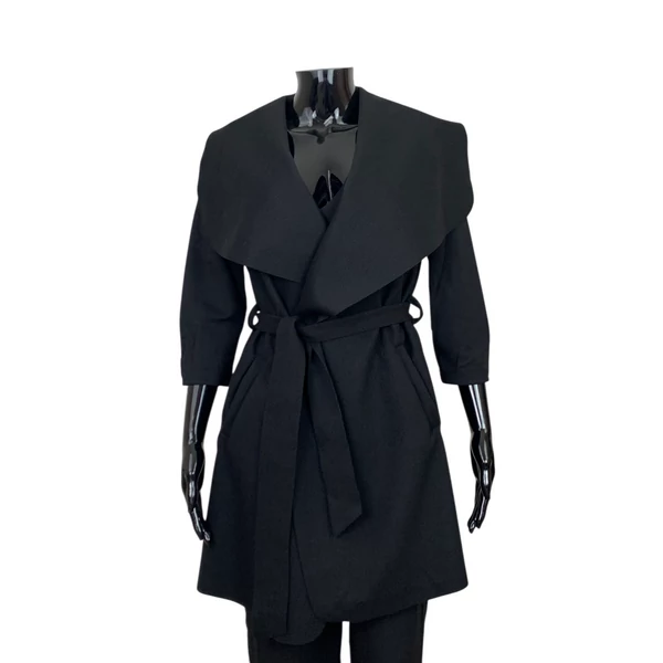 Fekete galléros rövid mellény /Pelerin