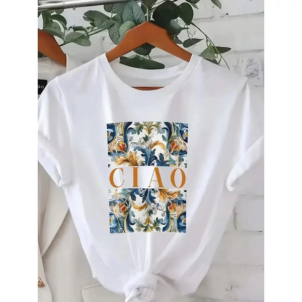 Ciao felíratos fehér póló