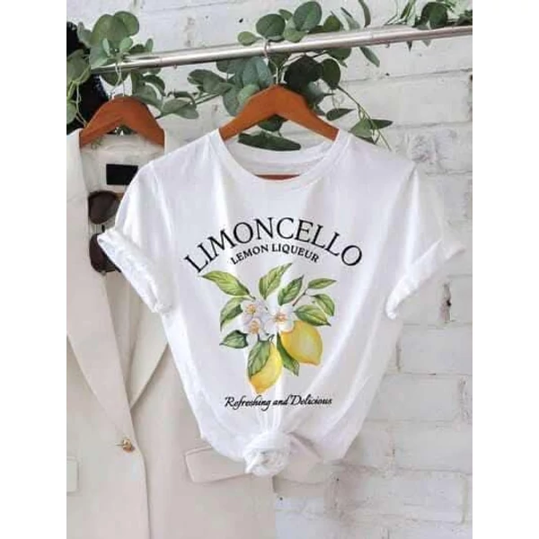 Limoncello felíratos, fehér póló