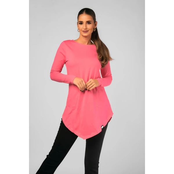 Kerekített aljú hosszú ujjú  pink felső