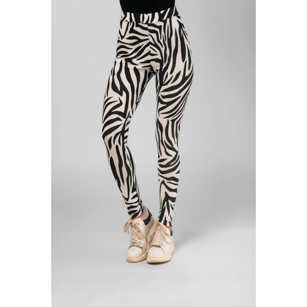 Magas derekú zebra mintás leggings